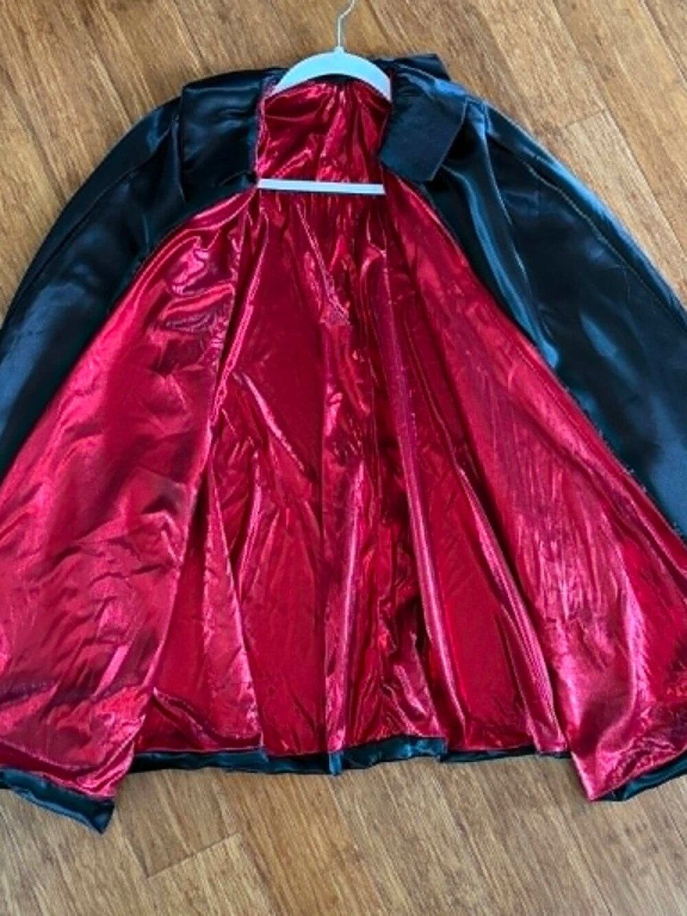 Handmade Halloween Vampire Cape Costume Dracula Black/Red Reverse Vampire Pirate